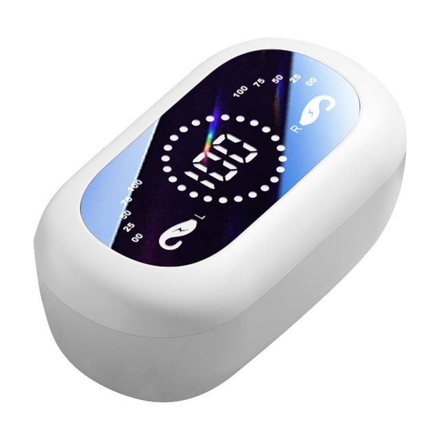 Pisexur Electrónica para Hombres Auriculares Inalámbricos Bluetooth con Clip para la Oreja, Pantalla Digital de Espejo de Alta Gama, Auriculares Impermeables, Electrónica para Niños, Organizador de E
