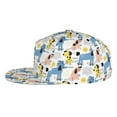 thumbnail image 3 of Daiia Poodle Dog print Flat Bill Hats Flat Brim Trucker Cap Baseball Cap Adjustable Classic Low Profile Hat Unconstructed Plain Cap, 3 of 9