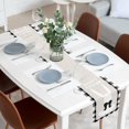 thumbnail image 3 of JOOCAR Easter Table Runner, Black and White Buffalo Plaid Rabbit 13x72 Inch Table Runner for Easter Kitchen Dining Table Table Holiday Decoration, 3 of 5