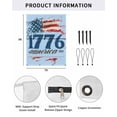 thumbnail image 2 of 4th of July RV Awning Sun Shade Screen 9'X7' America1776-2026 Mesh Sunscreen Blue Vintage USA Flag Awning Shade Screen with Zipper UV Blocker Completed Kits Outdoor Canopy for RV Motorhome Camper, 2 of 7