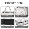 thumbnail image 4 of Large Capacity Tote Bag,White Butterfly Pattern Handbag Fashion Luxury Tote Bag,15.7"x13"x 5.1" Inches,Laptop Compatible, 4 of 6