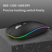 TENMOS Wireless Bluetooth Mouse Rechargeable Silent Mouse Dual Mode (Bluetooth 5.1 + 2.4G) with Nano Receiver