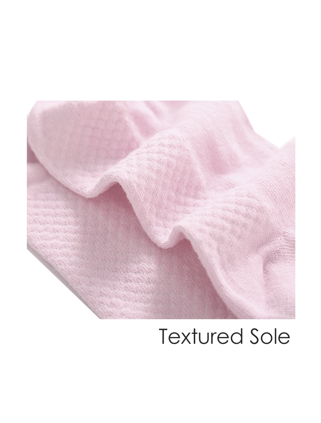Unique Bargains Women Soft Low Cut Textured Sole Ankle Socks 10 Pairs Pink