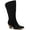 Black MC, variant on STYLE & COMPANY Womens Beige Comfort Arlenee Almond Toe Block Heel Zip-Up Slouch Boot 9 M