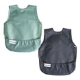 thumbnail image 1 of Tiny Twinkle Mess-Proof Apron Bib 2 Pack - Baby & Toddler Waterproof Smock with Tug-Proof closure, 1 of 5