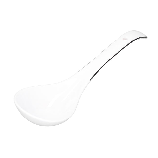 Gran Cuchara de Cerámica, Diseño Elegante y Inofensivo Con Cuchara de Porcelana Grande Espesada para el Restaurante para Hogar para el Hogar