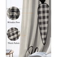 thumbnail image 3 of Happy Easter Blackout Curtains for Bedroom Living Room Darkening Curtains 84 Inch Length 2 Panels Set Black Plaid Carrots Spring Country Beige Window Curtain Window Treatment Grommet Drapes 42"x84", 3 of 9