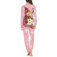thumbnail image 4 of Conjuntos de pijama de Navidad para mujer, ropa de dormir informal de manga larga, traje de noche con estampado a pedido, otoño, 4 of 4