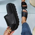 thumbnail image 2 of Sandalias con plataforma de moda para mujer - Sandalias con velcro y punta abierta para salir, 2 of 4