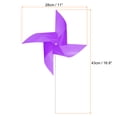 thumbnail image 2 of 25pcs 17" x 11" Molinos de Viento para el Jardín con 4 Hojas Giradores de Molinos de Viento a Prueba de Viento y Agua con Estacas para Decoración de Patio Color Morado, 2 of 6