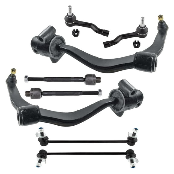 PartsW - 8 Pc Front Lower Control Arms & Ball Joints, Stabilizer Sway Bar Links, Outer Inner Tie Rod Ends, Suspension Kit for INFINITI FX35 2003-2008 INFINITI FX45 2003-2008