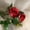 Red, variant on Artificial Flowers Wedding Decor Home Floral Arrangement Single Multi-Color Plastic Artificial Rose Stem, Weather Resistant Bendable Bloom for Garden Patio Wedding Home Vase Decor