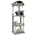 thumbnail image 5 of Pefilos Cat Tree Tower for Indoor Multi-Level Cat House Hammock and Condo, Gray, 5 of 10