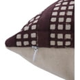 thumbnail image 5 of Fabdivine Block Print Duck Canvas Handmade Cushion Cover with Floral Print Boho Design Chocolate Brown  16x16 Inch, 5 of 5