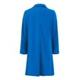 thumbnail image 4 of Qertyioot Plus Size Coat for Womens,Fashion Pocket Solid Button Lapel Cardigan Long Sleeve, 4 of 7