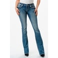 thumbnail image 2 of Grace in LA Women's Western Aztec Eagle Embroidered Stretch Bootcut Jeans (25, Blue), 2 of 3