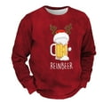 thumbnail image 4 of Men's Christmas Beer Glass Themed Casual Style Hoodless Sweatshirt, 4 of 4