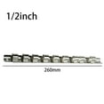 thumbnail image 1 of Ruibeauty Socket Rack Holder 1/4 3/8 1/2inch with 8 Clips On Rail Tool Organizer Storage, 1 of 5