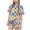 Blue, variant on Girls Summer 2 Piece Outfits Round Neck Print Short Sleeve T-shirt with Loose Shorts Sets Casual Loungwear Green 9-10 Years