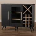 thumbnail image 6 of Bowery Hill Wine Cabinet in Dark Grey and Oak, 6 of 9