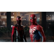 PlayStation 5 Disc Edition Marvels Spider-Man 2 Bundle with Two Controllers White and Cosmic Red DualSense and Mytrix Dual Controller Charger - PS5 Gaming Console
