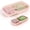 Pink, variant on Large Countertop Double Soap Dish with Lid, 2-Compartment Self Draining Soap Holder for Shower, Sink & Bathtub, 7.9 x 4.3 in Holder for  Shampoo Bars & Dr. Squatch Soap ()