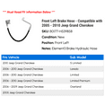 thumbnail image 2 of Front Left Brake Hose - Compatible with 2005 - 2010 Jeep Grand Cherokee 2006 2007 2008 2009, 2 of 2