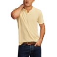 thumbnail image 1 of Camiseta Lucky Brand Venice Burnout con cuello en muesca, amarillo suave, 1 of 5