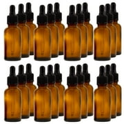 Amber Glass Bottle - 30 ml (1 fl oz) w/ Glass Dropper - Pack of 24