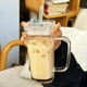 thumbnail image 4 of 250ml Glass Water Cup With Handle Cup Lid Glass Straw Beverage Cup Coffee Cup Cold Drink Cup, 4 of 7
