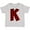 AC-Heather Grey, variant on Red Buffalo Plaid Initial K Boys or Girls Toddler T-Shirt