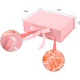 thumbnail image 4 of Luxury Box with Changeable Ribbon and Magnetic Closure, with Paper Bags, a Greeting Card and Tissue Paper Magnetic Packaging Box for Girlfriend, Mom, Grandma, Lady (Pink), 4 of 7