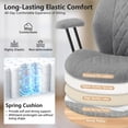 thumbnail image 4 of Silla de oficina YFO de cuero gris, ergonómica, ajustable y giratoria, 4 of 6