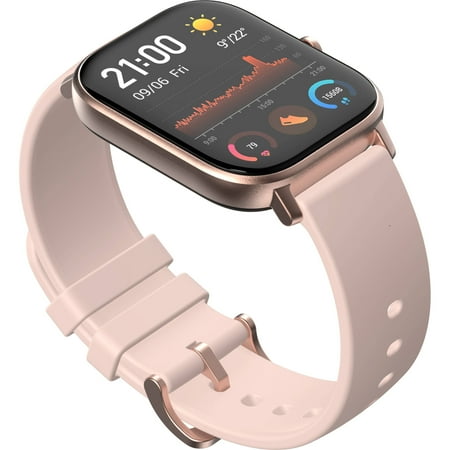 Amazfit - GTS Smartwatch 42mm Aluminum - Rose Pink With Silicone Band