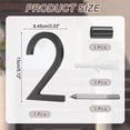 thumbnail image 2 of Uxcell 5" Solid Aluminum Floating House Numbers for Outside Address(Number 2, Black), 2 of 7
