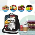 thumbnail image 4 of Fotbe American Bald Eagle Lonchera Bolsa de Almuerzo para Hombres y Mujeres, Lonchera de Gran Capacidad, Bolsa de Almuerzo Reutilizable, Bolsa Térmica Aislante, 4 of 7