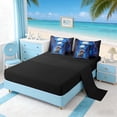 thumbnail image 5 of Manfei Magical Sailboat Canyon Ocean Twin Bedding Sets for Kids Boys and Girls, Nautical Fantasy Print Bedding Comforter Set, Black Reversible 7-Piece, 5 of 6