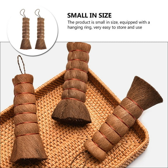 HOMEMAXS 2 Pcs Scrub Washing Good Cleaning Effect Brush 19X5CM Brown