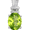 Green, variant on JewelersClub 3/4 Carat T.G.W. Peridot And White Diamond Accent 14K Gold Over Silver Pendant, 18"
