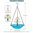 thumbnail image 4 of Solar Cascade Hanging Bird Bath Fountain, Hanging Bird Bath with Flowing Water, Powered Cascading Outdoor Water Fountain, with Solars Pump & Glass Bowl, for Outdoor, Gardens(Pink,A), 4 of 4