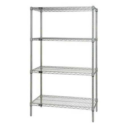 

Wire Shelving 4-Shelf Starter Units - Stainless Steel 21 x 30 x 74 in.