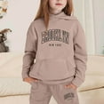 thumbnail image 2 of WRTFVZA Girls Outfits Set for Kids Comfortable Long Sleeve Hoodie Pullover Top with Stylish Pants Casual Sweat Suit for Active, 2 of 4