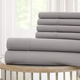 thumbnail image 2 of Modern Threads Cool Comfort 6-Piece Gray 120 GSM Sheet Set, Queen, 2 of 4