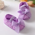 thumbnail image 5 of Baby Girls Satin Cloth Bowknot Princess Dress Shoes Toddler Non-Slip Soft Sole First Walkers Walking Shoes Headband Set, 5 of 5