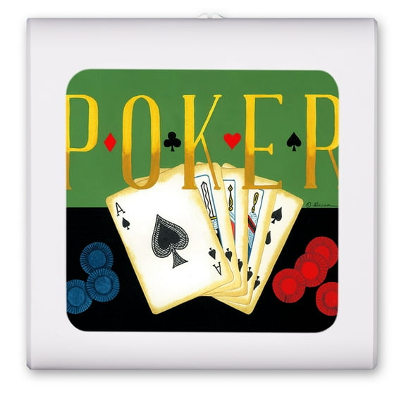 Plug in Dimmable LED Night Light with Dusk to Dawn Auto Sensor, Adjustable Brightness, Warm Light, Auto On/Off Nightlight for Bathroom, Hallway, Nursery, Bedrooms - Poker -