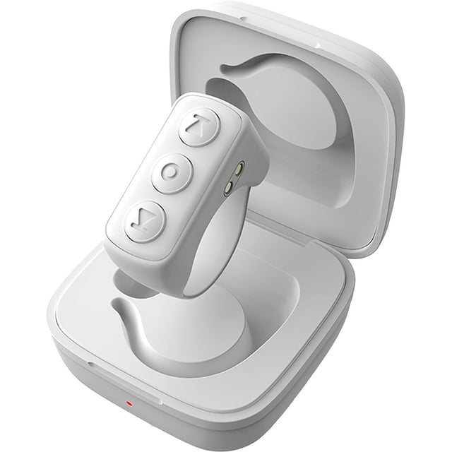 Mando a distancia Bluetooth para TikTok y lectura, anillo de desplazamiento, control cámara video, compatible iOS/Android, rosa