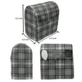 thumbnail image 5 of Checkered Lounger Chair Bag, Old Fashioned Plaid Tartan in Dark Colors Classic English Tile Symmetrical, High Capacity Storage with Handle Container, Lounger Size, Grey Black White, by Ambesonne, 5 of 5