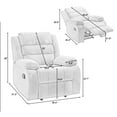 thumbnail image 7 of DREAMSIDEA Wingback Recliner Chair Set of 2, Pushback Recliner, Wingback Chair for Living Room Single Sofa Reading Chair( Light Gray, Set of 2), 7 of 7