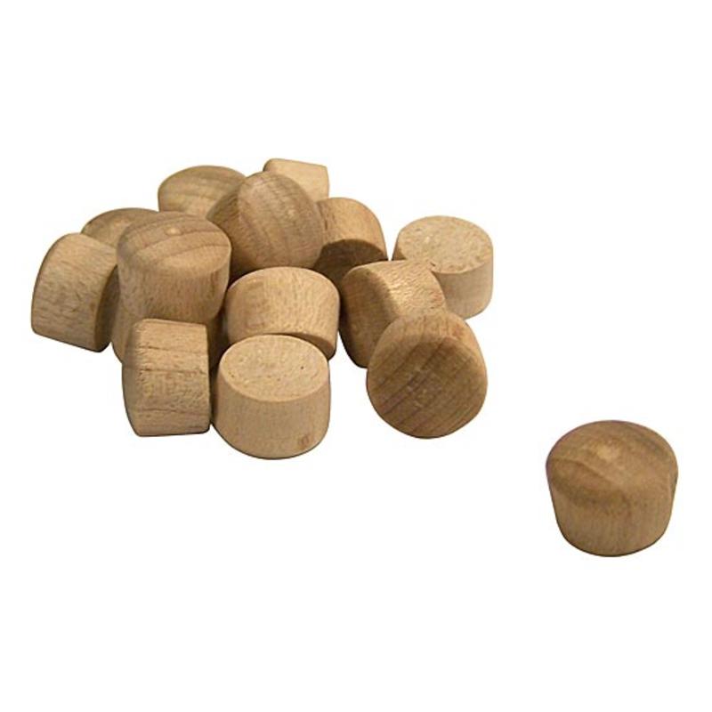1/2" Birch Rounded Flat Head Screwhole Plugs 15PK Cindoco Wood Plugs