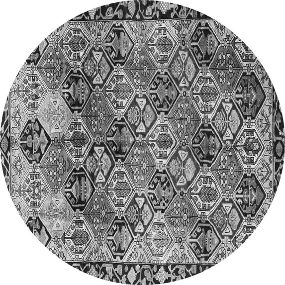 Ahgly Company Indoor Round Persian Gray Traditional Area Rugs, 5' Round